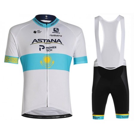 Set Fietsshirt + Korte Koersbroek 2020 Astana Pro Team N003